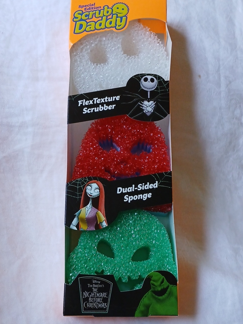 Scrub Daddy Nightmare Before Christmas 3 pk Sponges Sally Jack Oogie Boogie New
